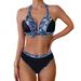 Women's Clothing Plus Size New Bikini Two Piece Printed Swimsuit For Women._ecoleips.com