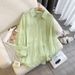 2025 Design Sense: Loose Lightweight Ice Silk Chiffon For Women's Summer 2025 New Sunscreen Shirt And Stylish Jacket_ecoleips.com