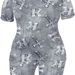 Women's Printed Sportswear Set Short Sleeved Round Neck Casual Two Piece Energetic Autumn Winter Shorts_ecoleips.com