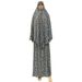 Ice Silk Headscarf Short Skirt Outfit Printed Two-Piece Worship Robe_ecoleips.com