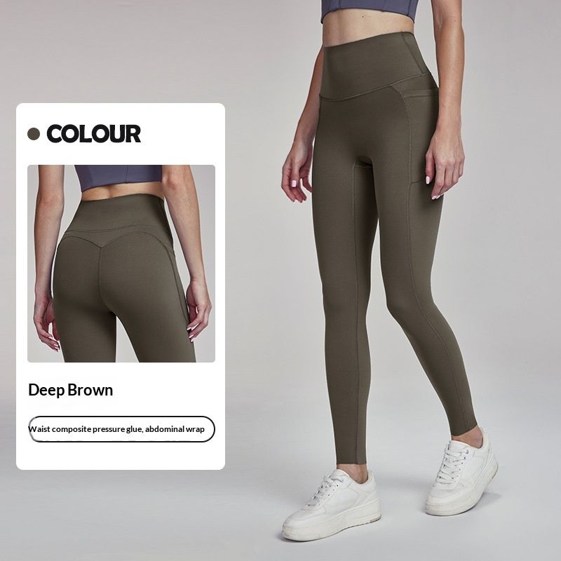 European And American Style Barely There Antibacterial Yoga For Women, Outdoor Sports Peach Hip Fitness Pants,_ecoleips.com