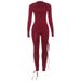 Women's Clothing Women's Long Jumpsuit Fashionable Sexy Hollowed Out Strappy Tight Fitting Autumn Winter Long Sleeved Style_ecoleips.com