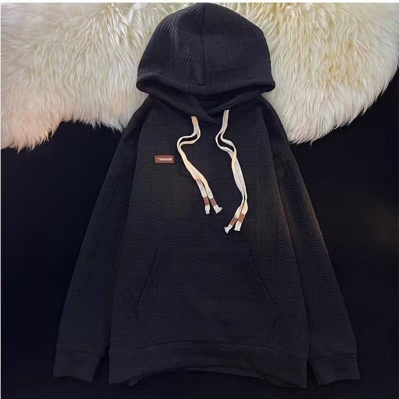 Women's Clothing High end waffle sweater for women, loose lazy style, niche oversize thin jacket_ecoleips.com