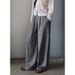 Suitable For All Seasons CLEAN SPACE Versatile Breathable Casual For Women 2025 Thirteen Lines New Korean Style High Waist Loose Pants 55179_ecoleips.com