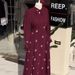 Muslim Dress Women's Elegant Floral Dress Round Neck Long Sleeve Slimming American Style Summer New Arrival_ecoleips.com