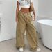 Voya 2026 Women's American Workwear Casual Pants Spring/Summer New Elastic Waist Functional Wide-Leg Long Pants_ecoleips.com