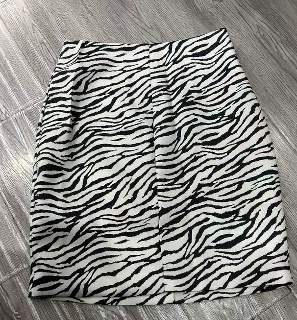 Elegant V Neck Zebra Print Jacket Skirt Set For Women Early Autumn Arrival Fashionable Ladies Outfit_ecoleips.com