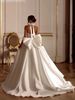 Women's Clothing Light Luxury High End Satin Wedding Dress Simple Sexy Front Slit Bride Out Of The Veil Classic Halter Neck Evening Dress_ecoleips.com