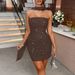 Women's Elegant Strapless Bodycon Maxi Dress European American Style Autumn Winter_ecoleips.com