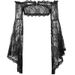 Women's Dark Style Long Sleeved Cardigan Sexy Top European American Style Button Trimmed Lace See through Outerwear_ecoleips.com