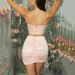 2 Satin Fishbone Strap Short Dress Two-Piece Set Women's Outfit_ecoleips.com