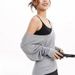 K Fashionable Large U-neck Hip Covering Long Sleeved T-shirt For Sports, Fitness, Yoga, Loose Fit, Waist Cinching, Slimming Top For Women_ecoleips.com