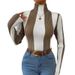 Aria Basics Aria Basics European American Style Cross-border Foreign Trade Women's Clothing, Spring Autumn Classic Black And White Contrast_ecoleips.com