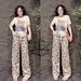 Korean Style Women's Summer Casual Set Cartoon Print Wide Leg Pants Short Sleeved Top Loose Fit Two-Piece Outfit_ecoleips.com