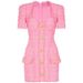 Women's Clothing Spot Autumn And Winter New French Temperament Lion Button Tassel Edge Square Collar Short Sleeve Tweed Dress_ecoleips.com