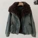 girl Girl Girl Girl Omalai Large Lapel Lamb Wool Denim Jacket For Women Winter New Vintage Long Sleeve Parka Top 5355_ecoleips.com