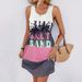 Women's Clothing Summer Fashion Trend Leisure High Quality Round Neck Printed Holiday Vest Dress_ecoleips.com