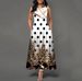 New Women's Clothing 2022 European And American Cross-Border Summer Printed V-Neck Sleeveless Long Dress_ecoleips.com