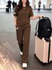 Summer Women's 2-Piece Short Sleeve Outfit Set: Casual T-Shirt & High-Waisted Shorts For Fashion Comfort_ecoleips.com