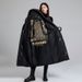 Women's Long Hooded Thermal Graphene Padded Coat - Winter Warm Loose Fit Jacket With Pockets, Black, Plus Size Available_ecoleips.com