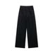 Women's Clothing Style New Women's Fashion Double Breasted High Waist Wide Leg Jeans_ecoleips.com