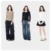 American Front Shoulder Long-sleeved T-shirt Women's Autumn Solid Color Short Slim-fit Elastic Inner Small Top Women's Black Bottoming Shirt_ecoleips.com