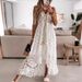 Women's Summer Lace Camisole Long Dress Full Swing Solid Color Sunscreen Beach Dress New Style_ecoleips.com