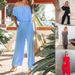 Spring Summer Women's Off Shoulder Wide Leg Jumpsuit Casual Elegant Fashionable Clothing_ecoleips.com