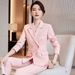 Women's Double Breasted High-End Elegant Casual Suit Stylish Spring Autumn Wear_ecoleips.com