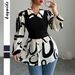 Women's Clothing Temperament Elegant Style Printed Long Sleeved Vest Women's Shirt Women's Clothing Spring And Summer_ecoleips.com