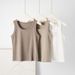 2025 Spring Summer New Spandex Yarn Solid Color Tank For Women Pure Desire Slim Fit Slimming Short Top Anti-Exposure_ecoleips.com