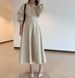 Women Temperament Waist Slim Shirt Dress Female Temperament Long Skirt_ecoleips.com