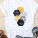 European And American Cross-border Foreign Trade Women's Geometric Heart Print Round-neck Short-sleeve T-shirt Top_ecoleips.com