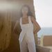 Women's Clothing High End New Vest Suit Cotton Square Collar Sleeveless Vest Top Trousers Two Piece Suit_ecoleips.com