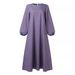 New Foreign Trade Model For Cross-border Middle Eastern Muslim Casual Solid Color Fashion Long Robe Dress, Loose Fit,_ecoleips.com