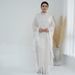 Modest Abaya Dress/Muslim Dress Women Elegant Dubai Turkish Solid Color Batwing Fringe Maxi Dress LR641 - Flowy Bohemian Abaya With Long Sleeves_ecoleips.com