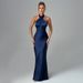 New Arrival Fashion Elegant Backless Sleeveless Dress Women High Temperament Summer Party Evening Dress_ecoleips.com