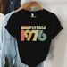 Women’s Retro Shirts Graphic 1976 Shirts Design Fashion Trend Tee Y2k Clothing 50th Birthday Gift For Women T Shirts Tops Female_ecoleips.com