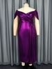 Women's Clothing New Off Shoulder V Neck Banquet Evening Dress Evening Party Pleated Small Sleeve Cover Dresses_ecoleips.com