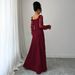 Diyun European And American Elegant Hollow Sleeve Long Dress Women's Clothing 2025 Autumn/Winter Independent_ecoleips.com