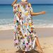 Bohemian Beach Cover-Up Dress – Lightweight & Breathable 99% Cotton Tunic For Women, Oversized Flowy Summer Dress, Perfect For Pool_ecoleips.com