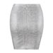Hot Selling Gold Foil Bandage Midi Fashion Elegant Women's Short Bodycon Off-Shoulder Skirt_ecoleips.com