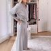 Autumn Casual V-Neck Long-Sleeved Loose Top And Wide-Leg Pants Two-Piece Set_ecoleips.com