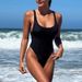 Best-Selling Slim-Fit One-Piece Swimsuit – Sexy & Conservative High-Cut Design | Tummy Control With Built-in Bra (Polyester & Spandex Blend)_ecoleips.com