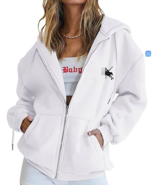 Men's Clothing/Women's Clothing Cross Border E Commerce Pony Print Hoodie Jacket Sweatshirt Casual Drawstring Zip Hoodie With Pockets_ecoleips.com