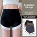 Women's Three Tone Color Block Sharkskin Pants Anti-Exposure Design Tummy Control Hip Lift Thin Sports Yoga Outerwear With Safety Shorts_ecoleips.com