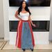 Women's Clothing Ladies Fashion Casual Striped A Line Loose Denim Contrast Skirt_ecoleips.com