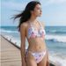 Women's Swimsuit Fashion Silk Star Same Style Seaside Pool Printed High Waist Strap Bikini_ecoleips.com