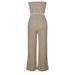 Women's Summer Fashion Set Elegant Commuter Style With Ribbed Sleeveless Tie Front Top And Casual Two-Piece Ensemble_ecoleips.com