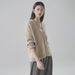 2025 Spring New V-neck Cardigan For Women Loose Lazy Style Sweater Coat Casual Versatile Knit Top_ecoleips.com